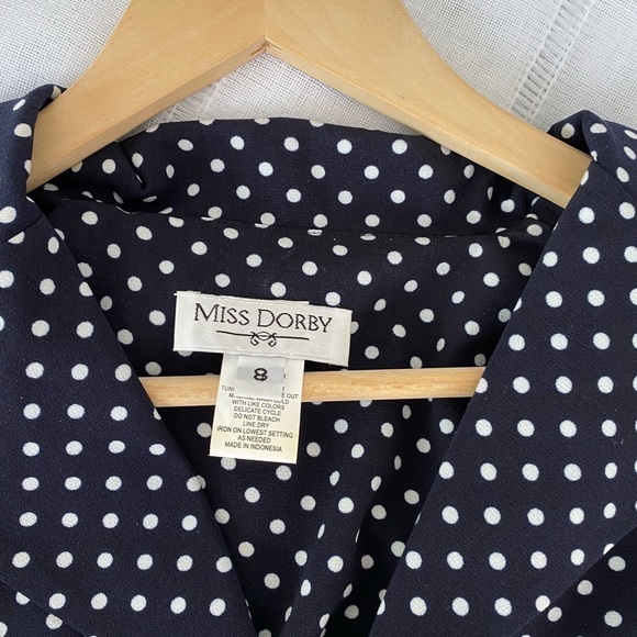 Miss Dorby Polka Dot Vintage Jacket with Bow - Picture 7 of 12